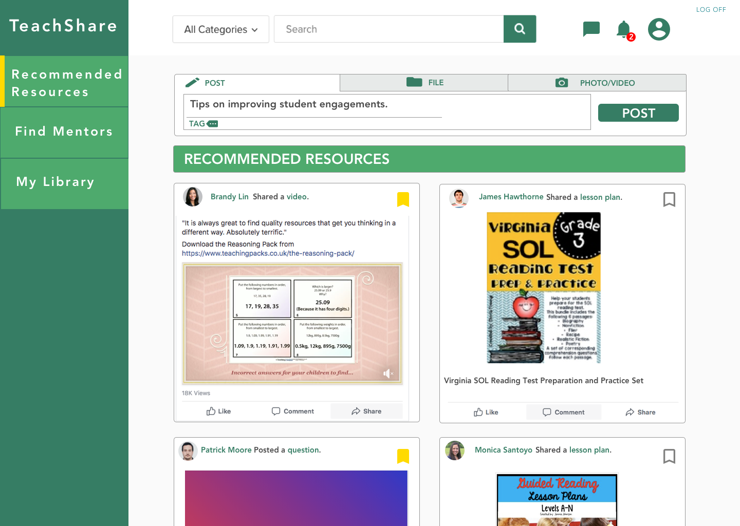 Resources Page Prototype