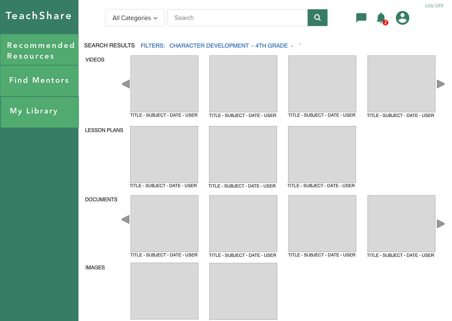 Search Page Page Prototype